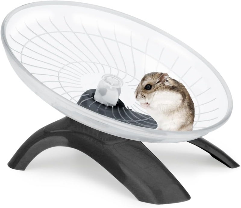 Reshiho Hamster Wheel Silent Hamster Exercise Wheel Running Spinner Hamster Flying Saucer for Hamsters Gerbils Mice and Other Small Pets (Black) - Image 1
